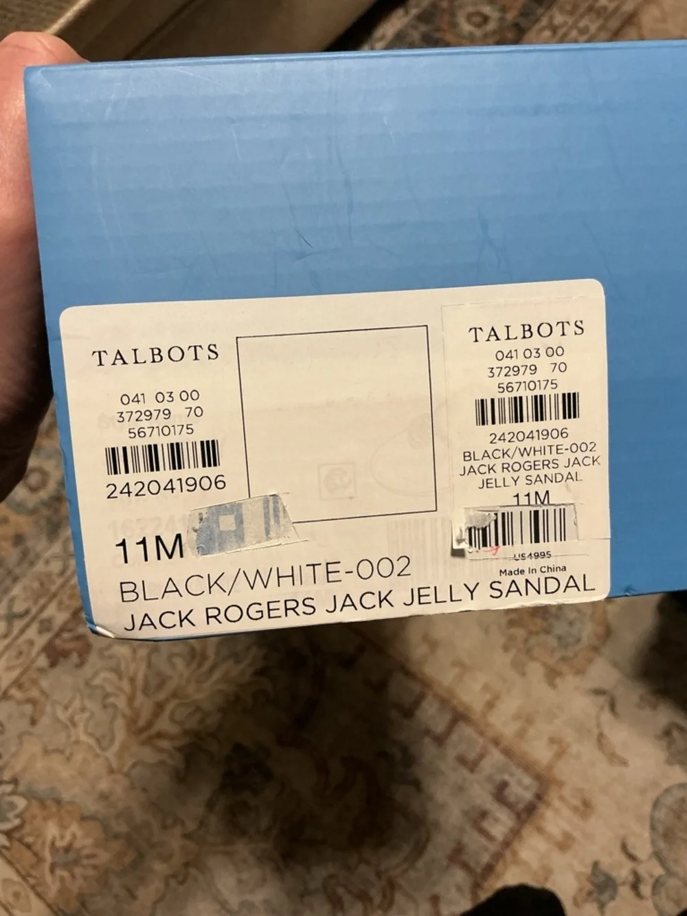 NWT Jack Rogers Black and White jelly Sandals-size 11